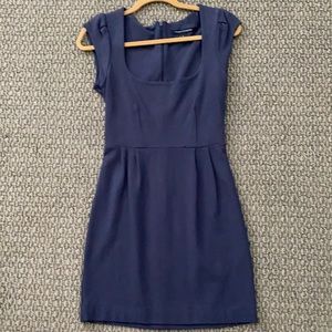 French Connection cap sleeve navy short dress